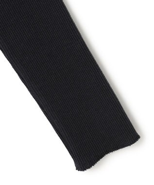 BEIGE， 【洗える】GLOBE / コットンリブ前後2WAYカットソー Black