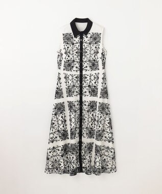 GRACE CONTINENTAL 刺繍フレアドレス キナリ