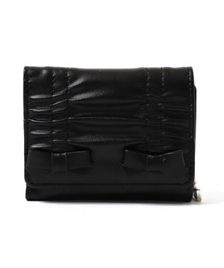 WEGO ギャザーリボンウォレット ブラック