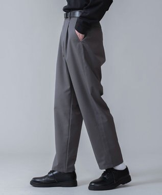 WEGO TRベルト付きスラックス ダークグレー