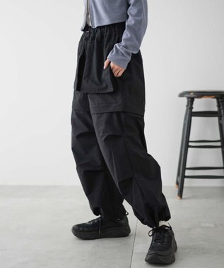 WEGO 2WAYパラシュートパンツ ブラック