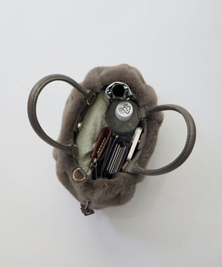 J.PRESS LADIES 【2way】エコファー バッグ グレー系