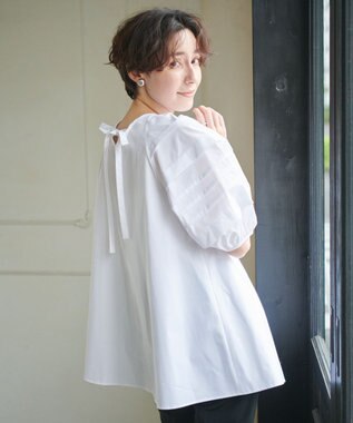 #Newans 【ANSWER for ほど甘トレンド】タックスリーブブラウス ホワイト系