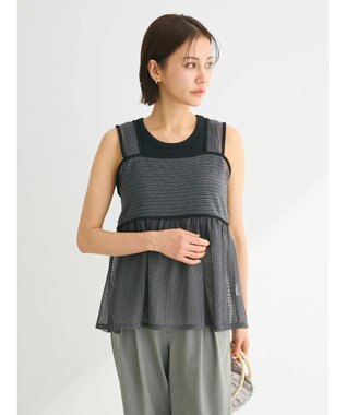 Green Parks シアーラメキャミビスチェ Gray