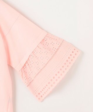 組曲 【WEB限定】レーススリーブ ニット ピンク系