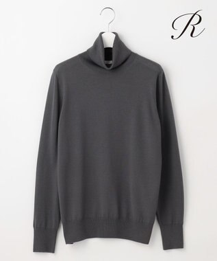 23区 S 【R(アール)】ウーステッドウールカシミヤ タートルネックニット グレー系