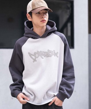 WEGO ラグランプルパーカー