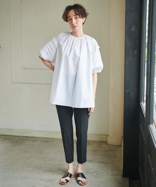 #Newans 【ANSWER for ほど甘トレンド】タックスリーブブラウス ホワイト系