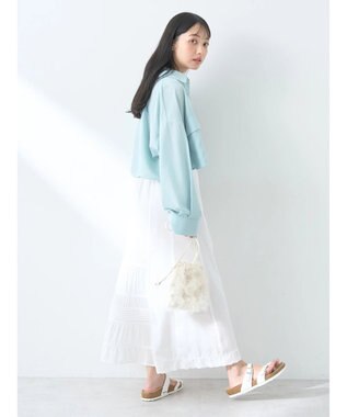 earth music&ecology ビッグポケットショートシャツ Mint Green