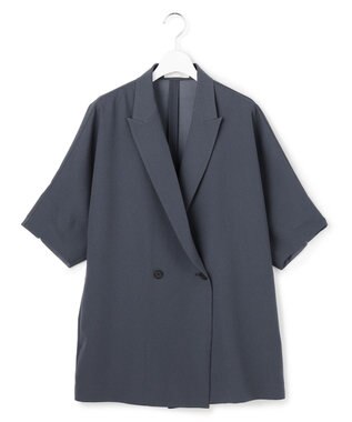 ICB 【先行予約】 FluidBackSatin ハーフスリーブジャケット ダルブルー