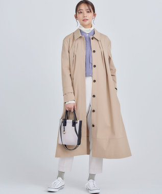 組曲 L 【WEB限定】ライトトレンチ ステンカラーコート ベージュ系