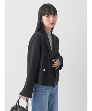 earth music&ecology ショートテーラードジャケット Black