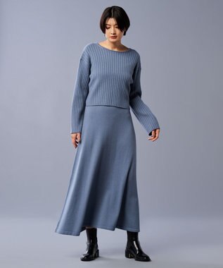 uncrave ウール ナイロン 2WAY ニット（uncrave STANDARD） ブルーグレー