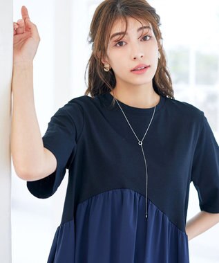 Tiaclasse 涙型ラリエットネックレス シルバー