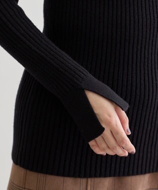 Green Parks ・Ｐｅｔｉｔ　Ｆｌｅｕｒ　ボトルネックリブニット Black