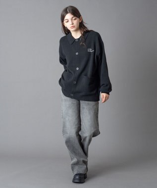 WEGO 【ユニセックス着用ITEM】ワンポイントニットシャツ（LS） スミクロ