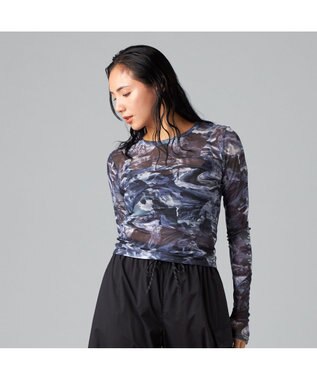 Chacott Chacott BALANCE EnergyWave メッシュTシャツ ネイビープリント