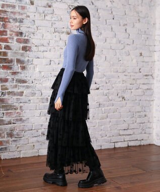 Green Parks ・Ｐｅｔｉｔ　Ｆｌｅｕｒ　ボトルネックリブニット Blue