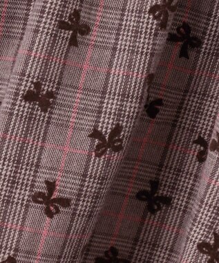 ANY KIDS チェック柄 ドッキング ワンピース ピンク