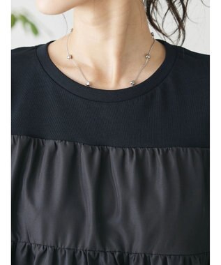 CRAFT STANDARD BOUTIQUE 異素材ティアードカットチュニック Black