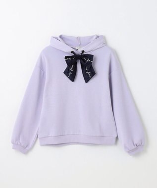 ANY KIDS フード付き ダンボール トレーナー サックスブルー