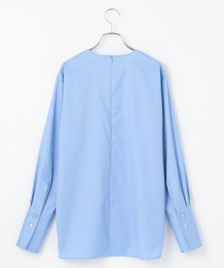 #Newans 【マシンウォッシャブル】ピエロラッフルカラーシャツ ブルー