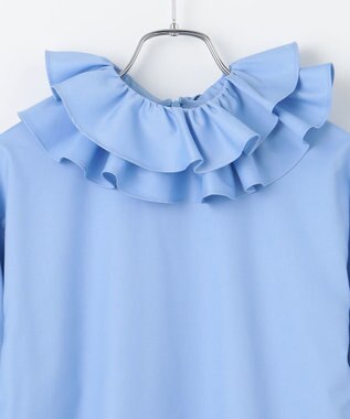 #Newans 【マシンウォッシャブル】ピエロラッフルカラーシャツ ブルー