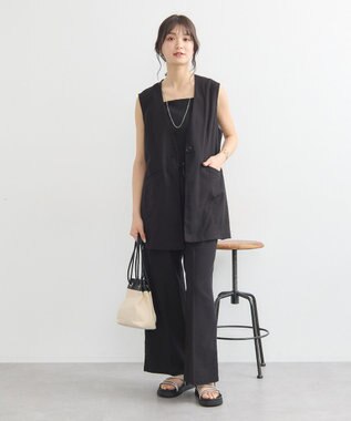 earth music&ecology ワイドストラップキャミソール Black