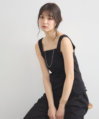 earth music&ecology ワイドストラップキャミソール Black