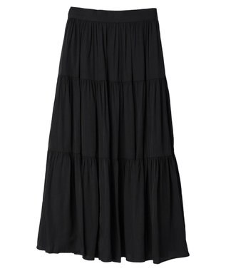 earth music&ecology ティアードスカート Black