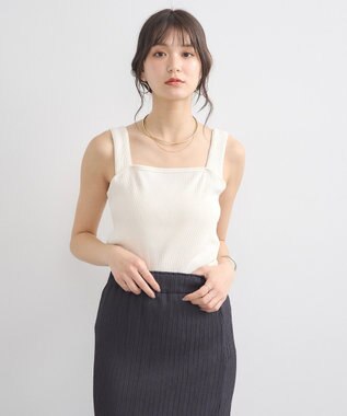 earth music&ecology ワイドストラップキャミソール Ivory