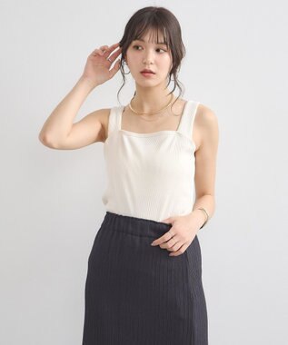 earth music&ecology ワイドストラップキャミソール Ivory