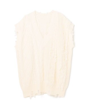 GRACE CONTINENTAL クラッシュニットトップ キナリ