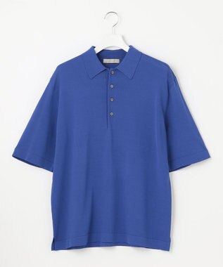 UNFILO MENS 【抗菌防臭】イージーケア ライトニットポロ [23年春夏商品] ブルー