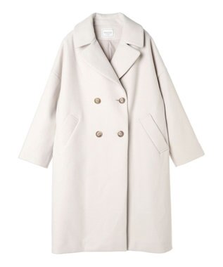 AMERICAN HOLIC 中空ＦＩＢＥＲドロップショルダーチェスターコート Light Gray