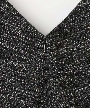 組曲 ファンシーツイード Vネックジャンスカ ブラック系