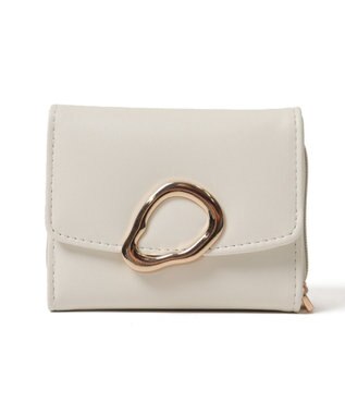 WEGO ニュアンスパーツフラップウォレット オフホワイト