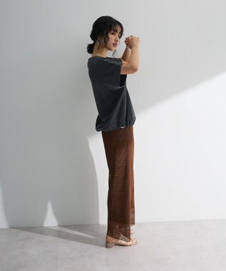 Green Parks 裾ドロストバルーンＴＥＥ Charcoal Gray