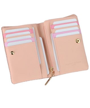 tsumori chisato CARRY キラネコストーン 2つ折り財布 ピンク