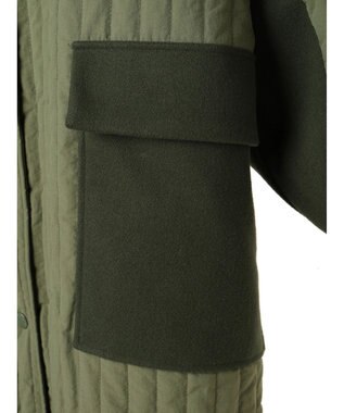 AMERICAN HOLIC キルポカ異素材Ｍｉｘロングコート Khaki