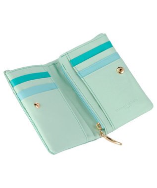 tsumori chisato CARRY キラネコストーン 2つ折り財布 グリーン