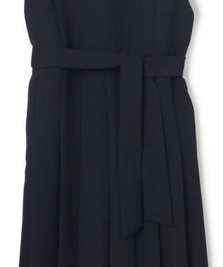 uncrave ウォッシャブルダブルクロス プリーツオールインワン ネイビー