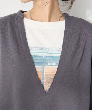 CRAFT STANDARD BOUTIQUE TC裏毛Ｖネックプルオーバー Black