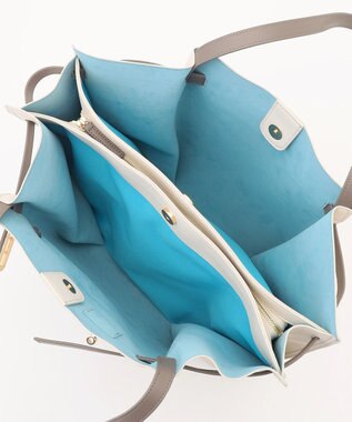 LA BAGAGERIE コンビカラーA4トートバッグ アイボリー