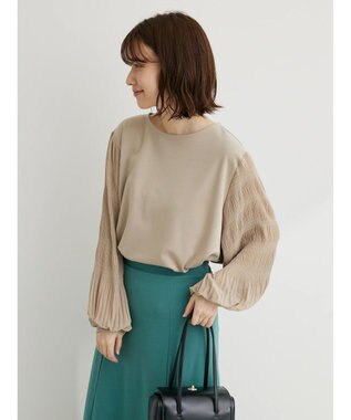 Green Parks マジョリカプリーツプルオーバー Beige