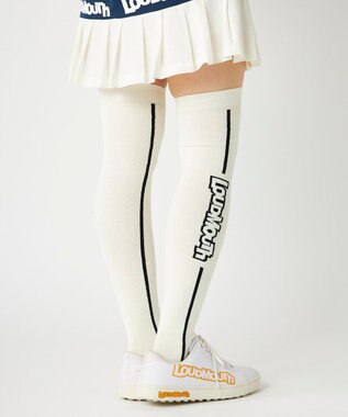 FILA GOLF／marie claire 【LOUDMOUTH】ロゴ入りニーハイソックス Off White