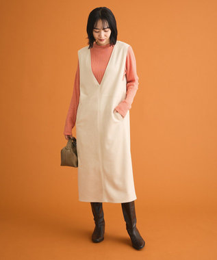 Green Parks なめらかタッチスウェード調ジャンパースカート