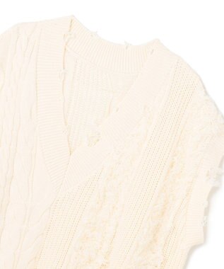 GRACE CONTINENTAL クラッシュニットトップ キナリ