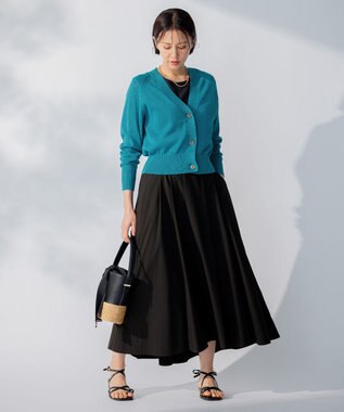 自由区 【接触冷感・洗える・XSサイズあり】ハイツイストポンチノースリーブインナー カットソー ネイビー系