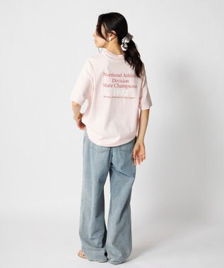 OP／FILA 【Ocean Pacific】カレッジ・バックロゴTシャツ ピンク